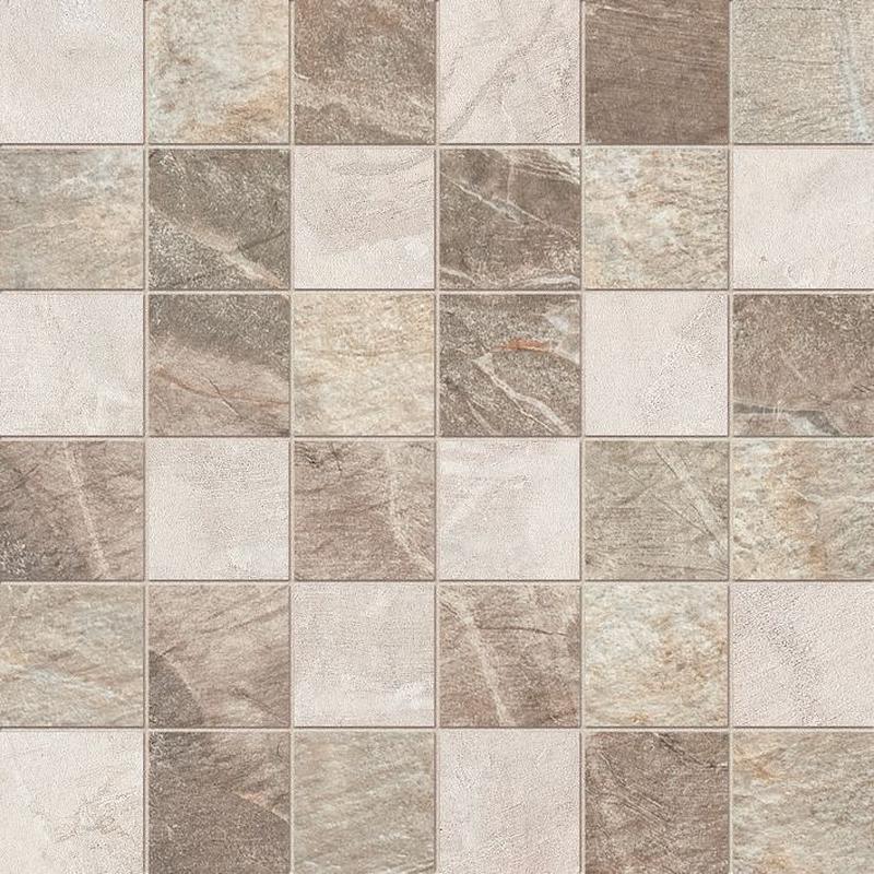 ABK FOSSIL Mosaico Quadretti Mix Cream Beige Brown 12