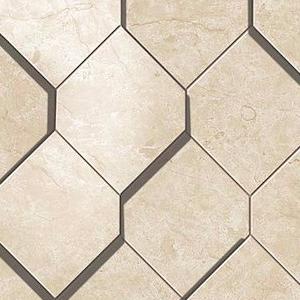 Cream Prestige Mosaico Esagono 3D