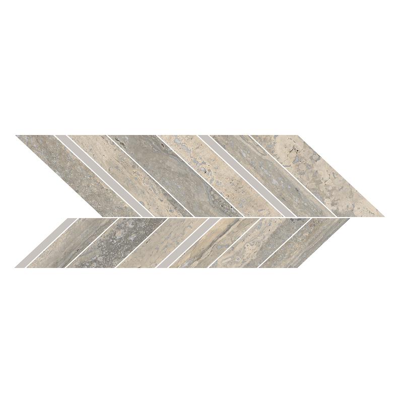 Marazzi MYSTONE TRAVERTINO Silver Mosaico Freccia 82