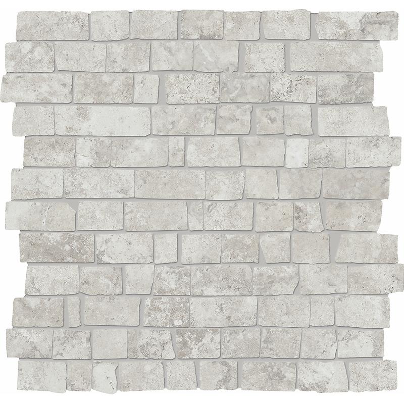 PROVENZA UNIQUE TRAVERTINE Mosaico Mini Block Ancient Silver 12