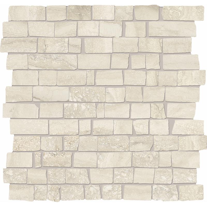 PROVENZA UNIQUE TRAVERTINE Mosaico Mini Block Vein Cut Cream 12